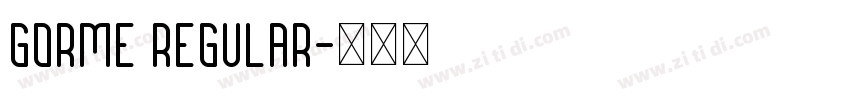 Gorme Regular字体转换